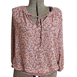 Long Sleeve Floral Blouse XL
